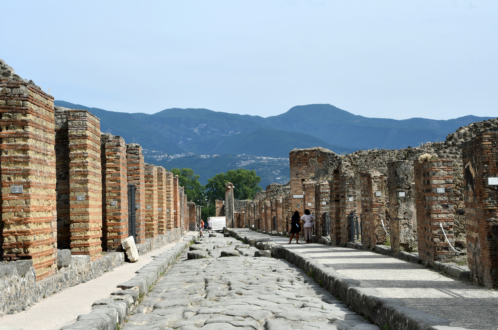 Eine Straße in Pompeji