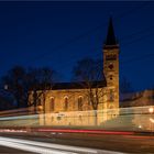 Eine Straßenbahn fuhr vorbei