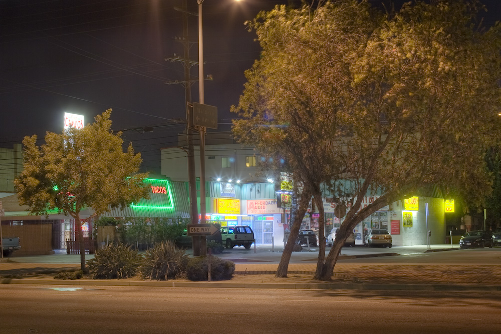 Eine Strassenecke am Venice Blvd