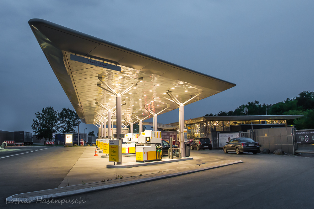 Eine Tankstelle in Dänemark