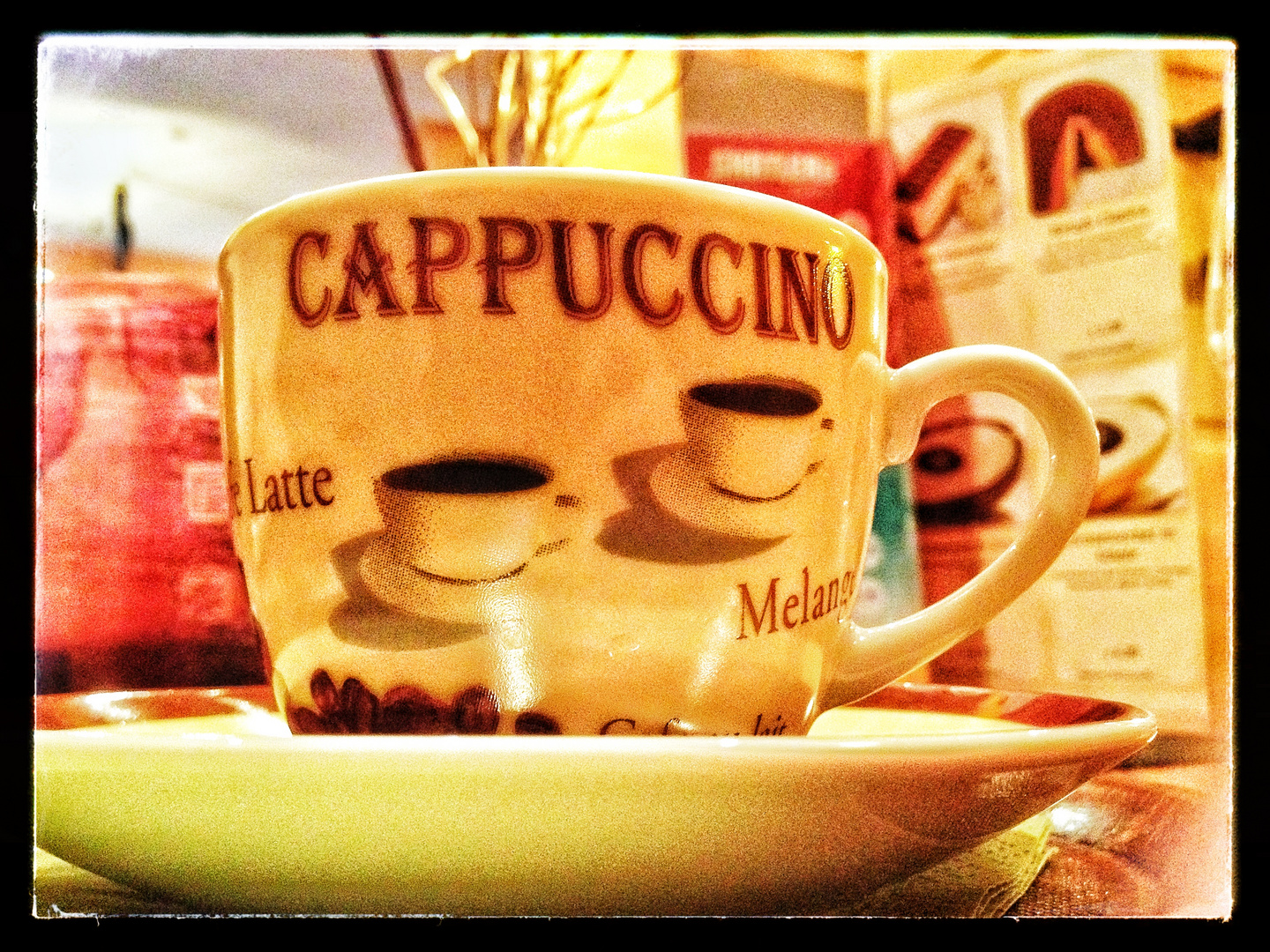 Eine Tasse Cappuccino