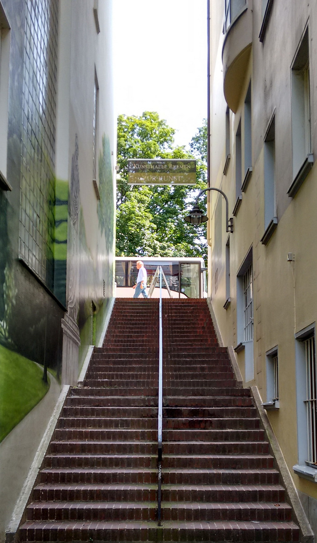 eine Treppe ...