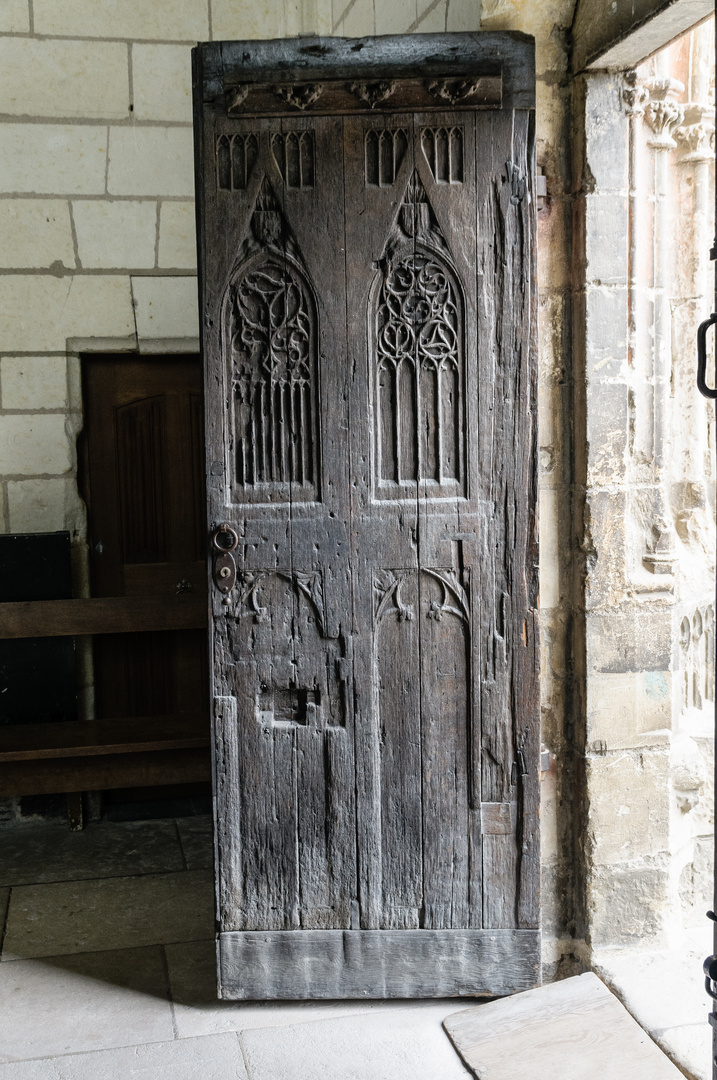 eine Tür im Schloss in Angers