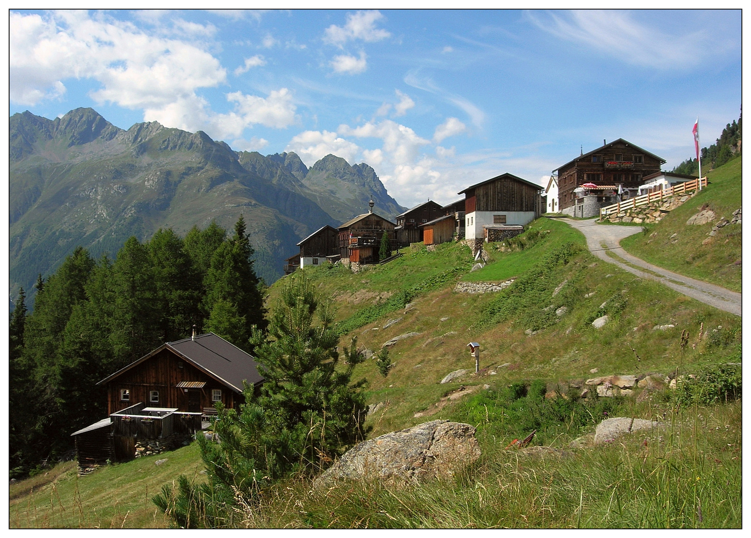 Eine typische Tiroler Almdorf