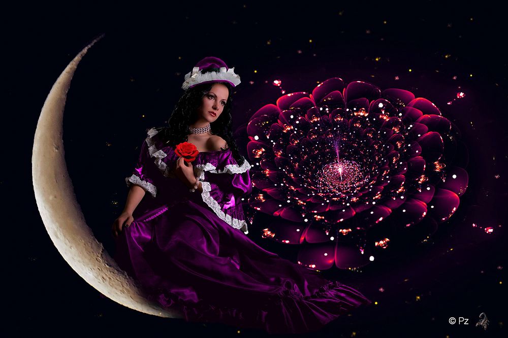 Eine Variante zu meinem Mondbild Foto & Bild | winter, himmel