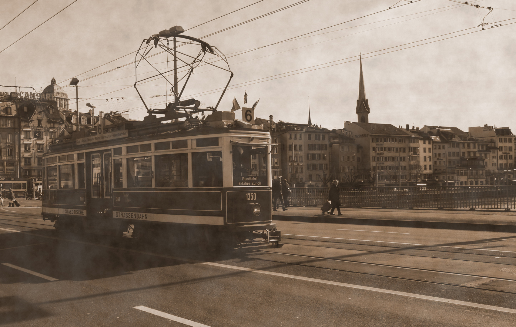 Eine von den ältesten Strassenbahn in Zürich