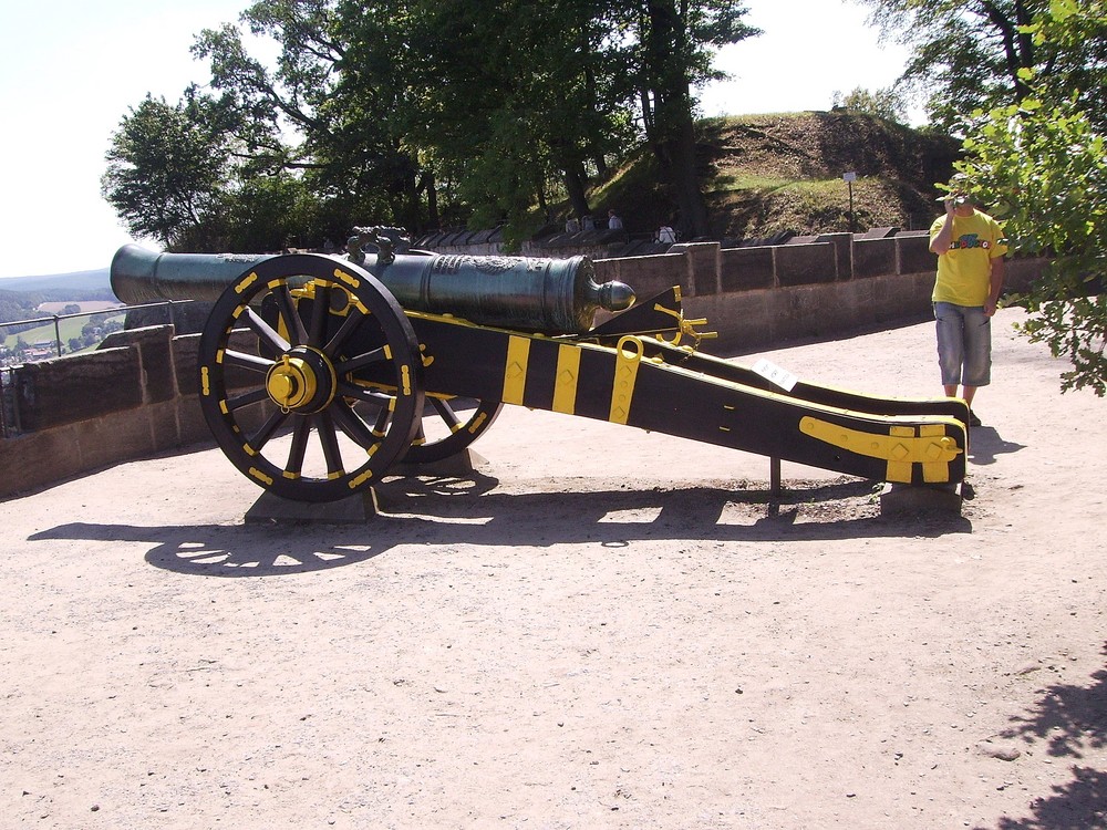 Eine von vielen Kanonen auf der Festung Königstein