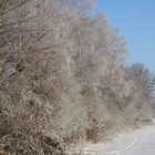 Eine Wand aus Eiskristallen