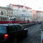 Eine Wand von Straßenbahnen