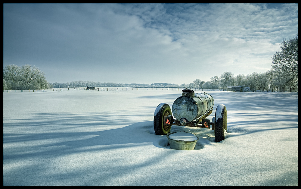 Eine Wanne voll Schnee