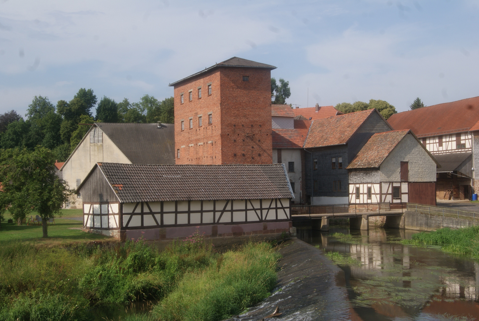 Eine Wassermühle 