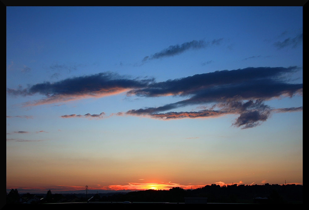 Eine weitere Abendstimmung von userem Balkon aus..