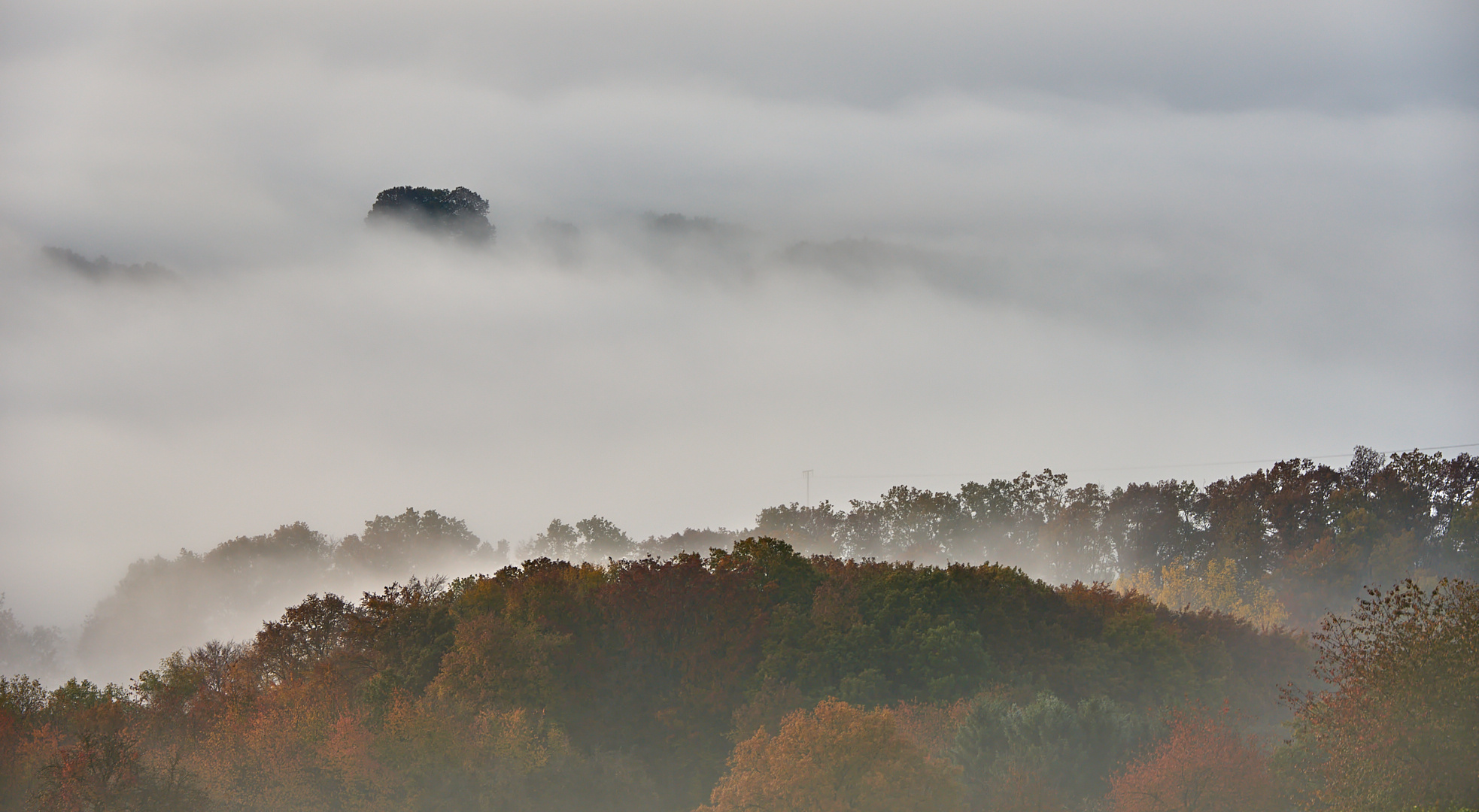 Eine weitere Aufnahme aus meiner Nebel-Serie, der Nebel modellierte die Landschaft ständig neu...