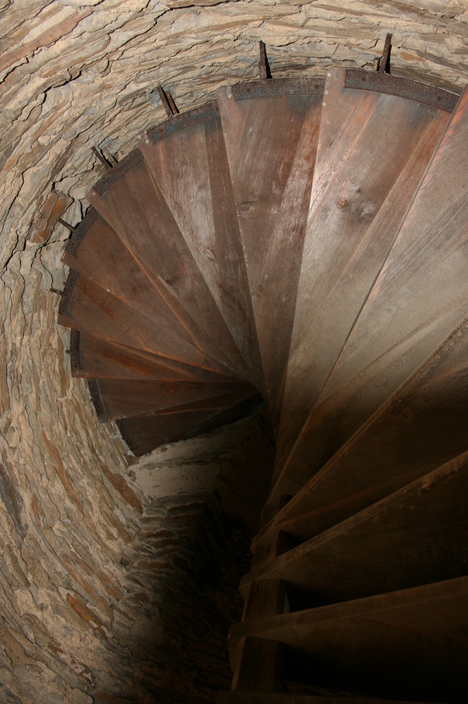 Eine Wendeltreppe in der Ehrenburg