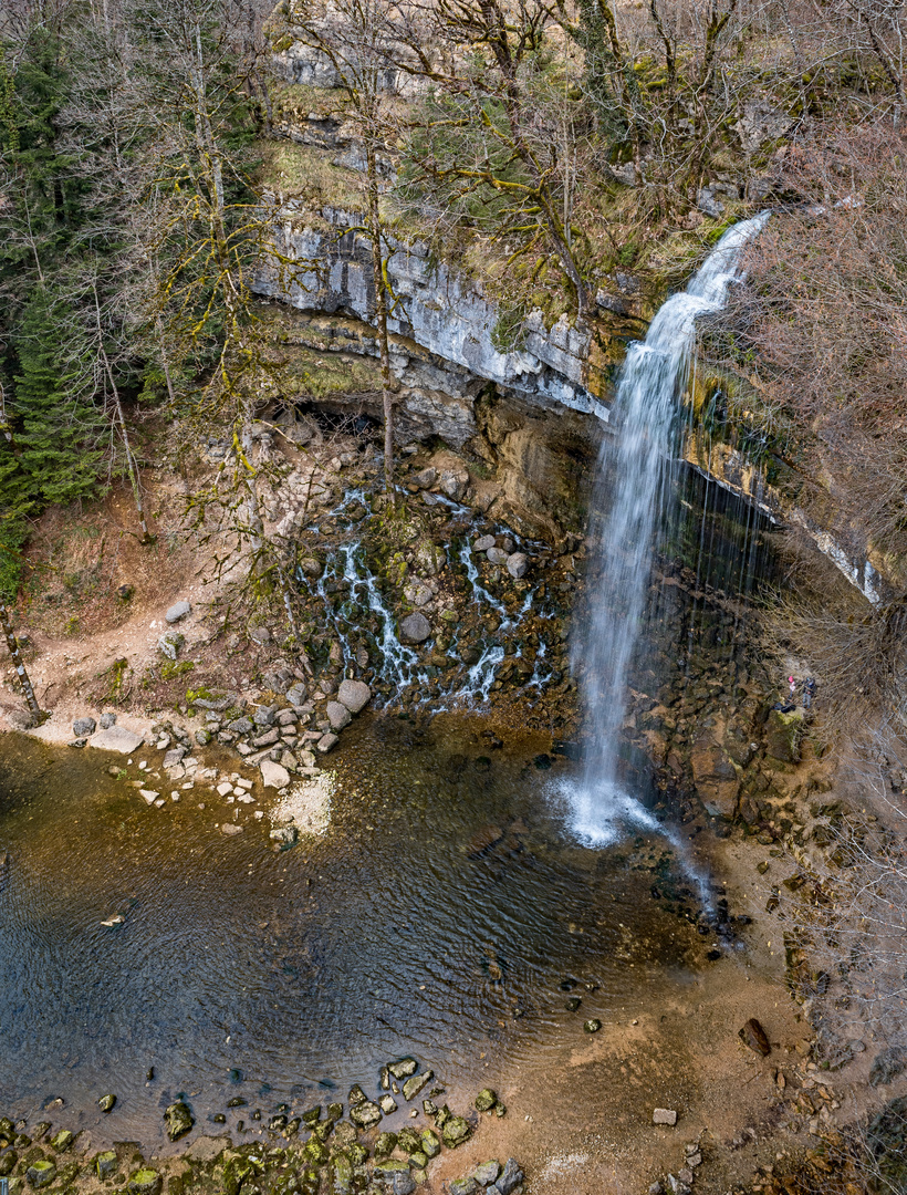 Eine winterliche Outdoor-Dusche