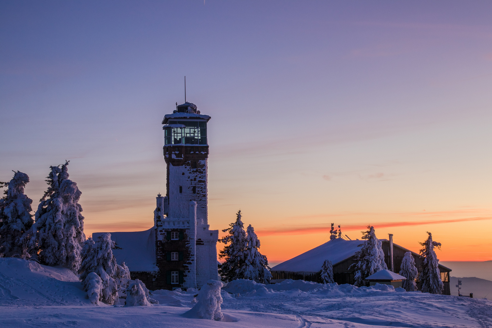 Eine Wintertag neigt sich zu Ende