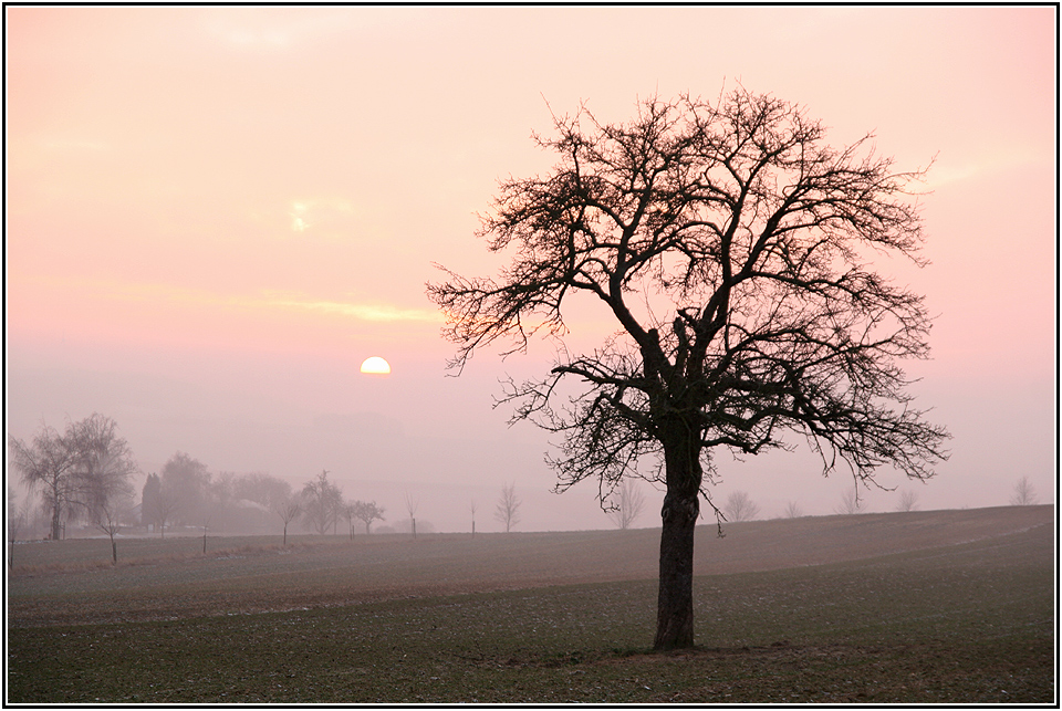 Eine Wintertagessonne geht....