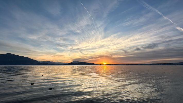 einen Abend am Zugersee