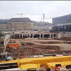 Einen Blick auf die Stuttgarter Baustelle Bahnhof 21...