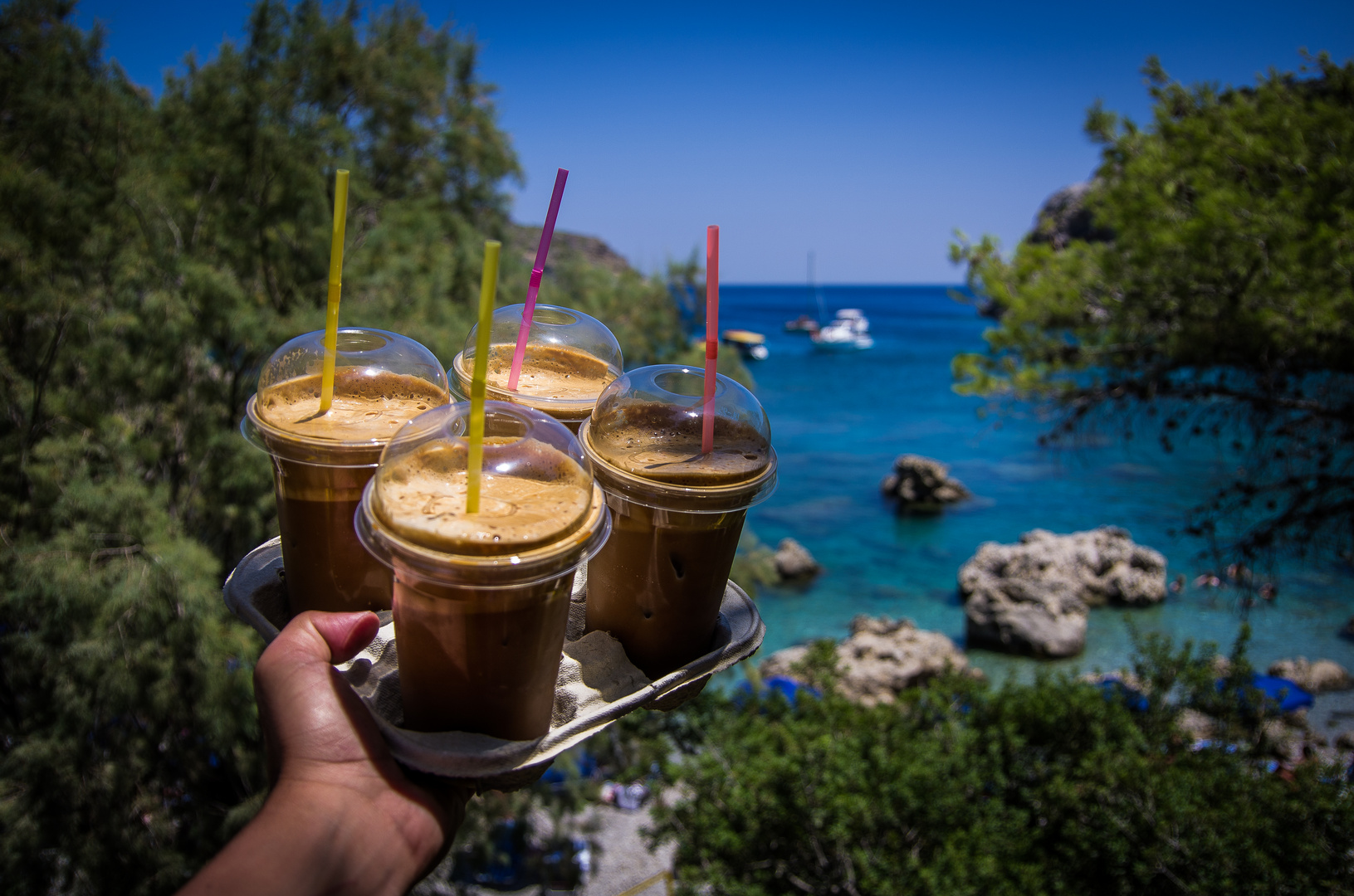 Einen Eiskaffee bitte