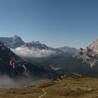 Einen grandiosen Blick auf die Cadini Cruppe die höchste Erhebung  (2839 m) links im Bild...