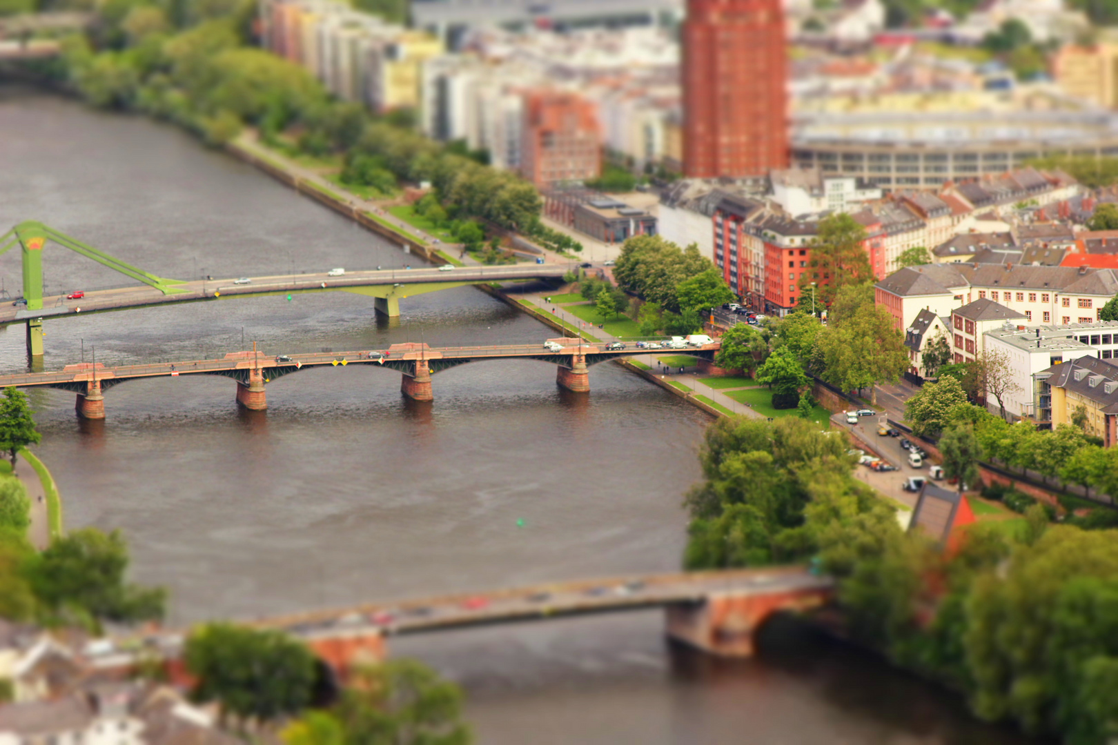 einen große Stadt, ganz klein