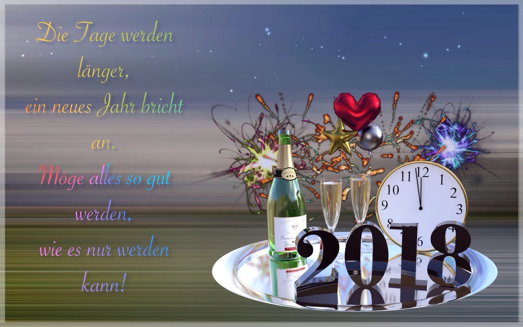 Einen guten Rutsch ins Jahr 2018 Foto & Bild spezial, digiart