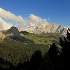 Einen herrlichen Blick hat man auf der großen Dolomitenstrasse zur Marmolata.