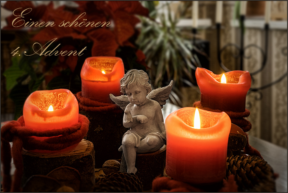 Einen schönen 4. Advent Foto &amp; Bild karten und kalender