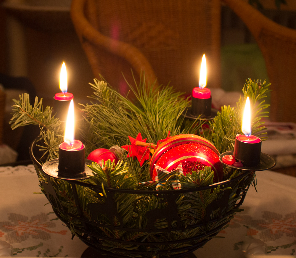 Einen schönen vierten Advent Foto &amp; Bild karten und kalender