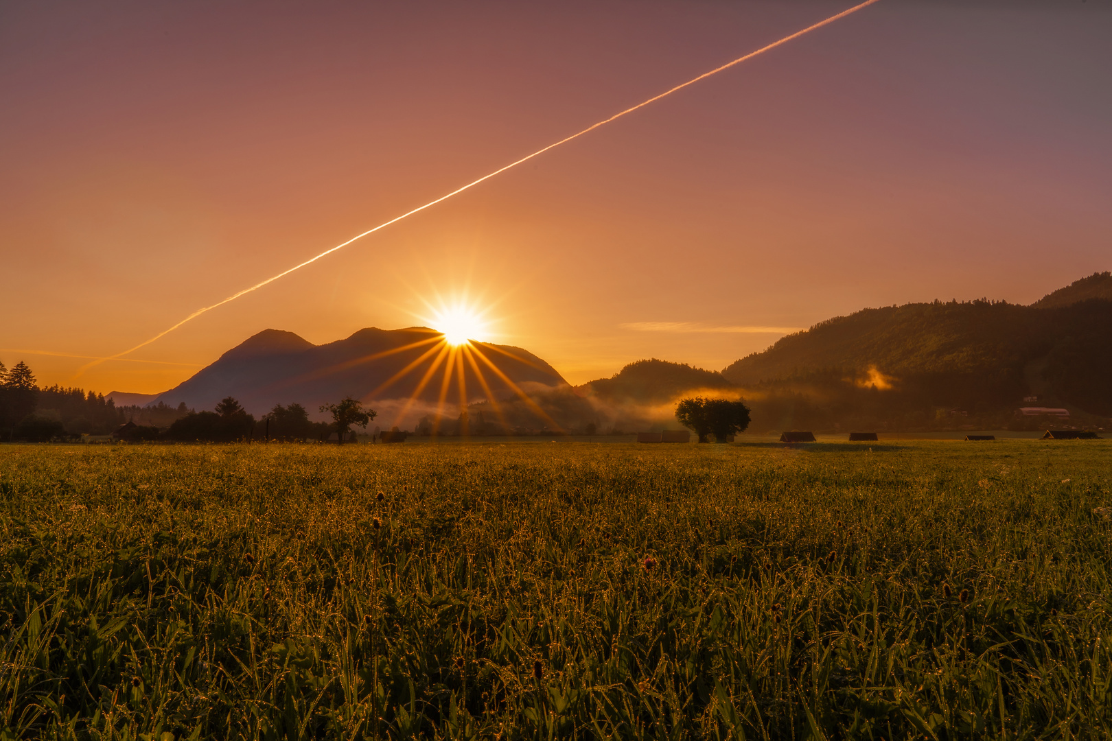 Einen wunderschöner Sonnenaufgang in Grainau