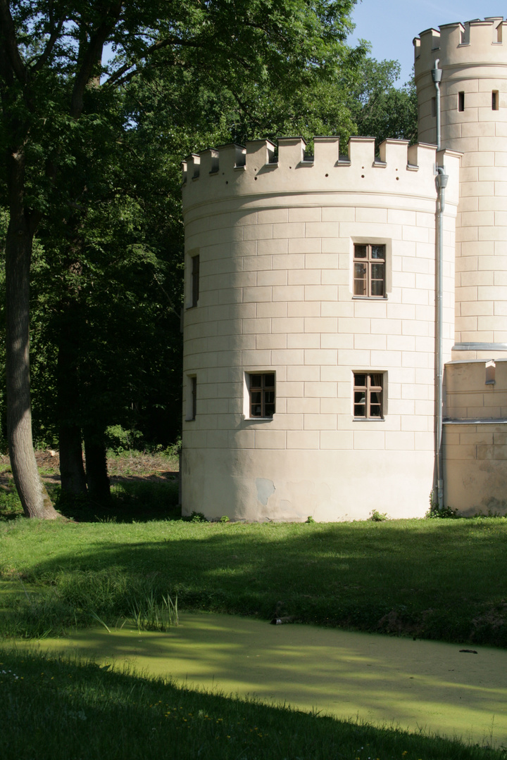 einer der Außentürme am Jagdschloss Letzlingen