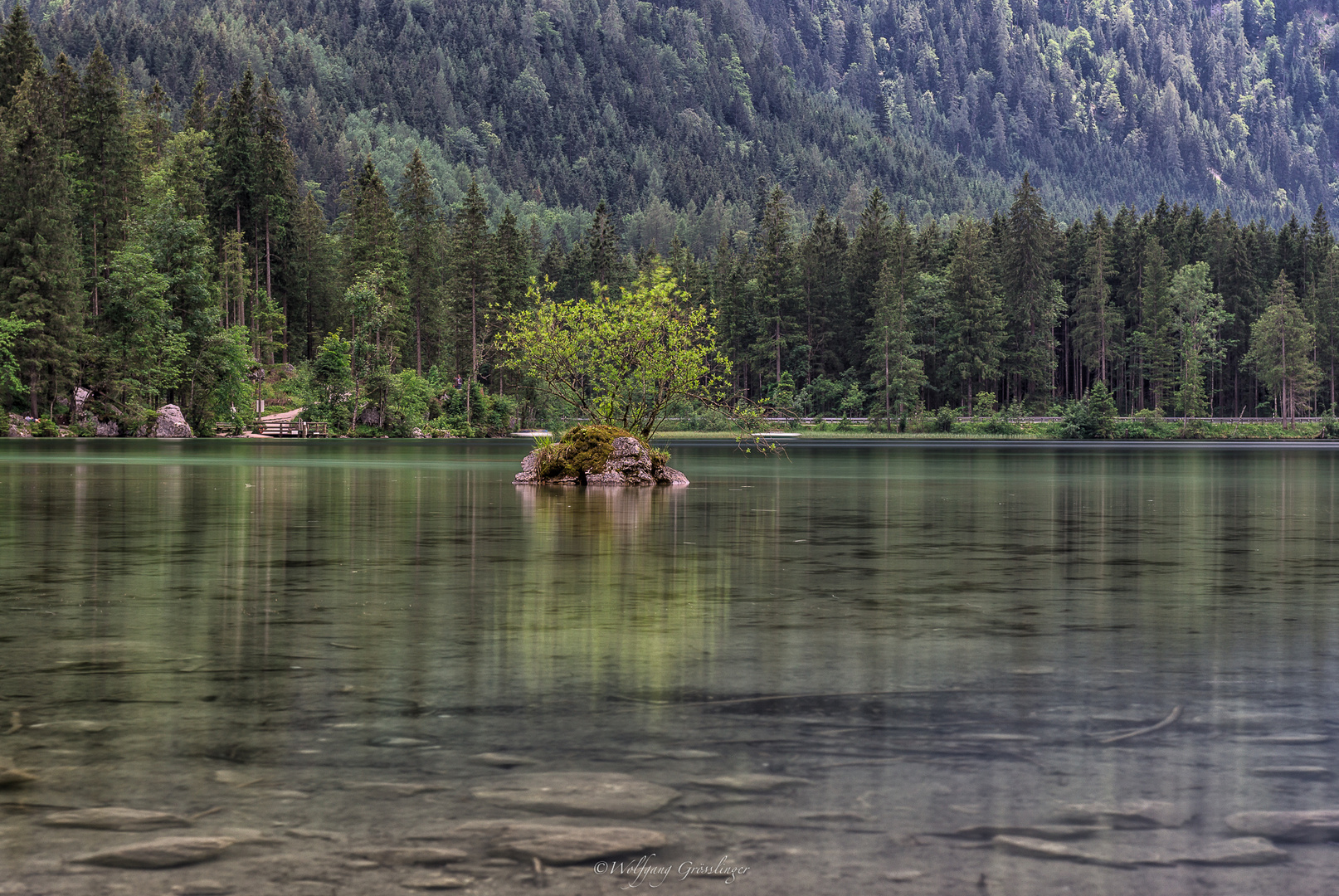 Einer der Felsen im Hintersee