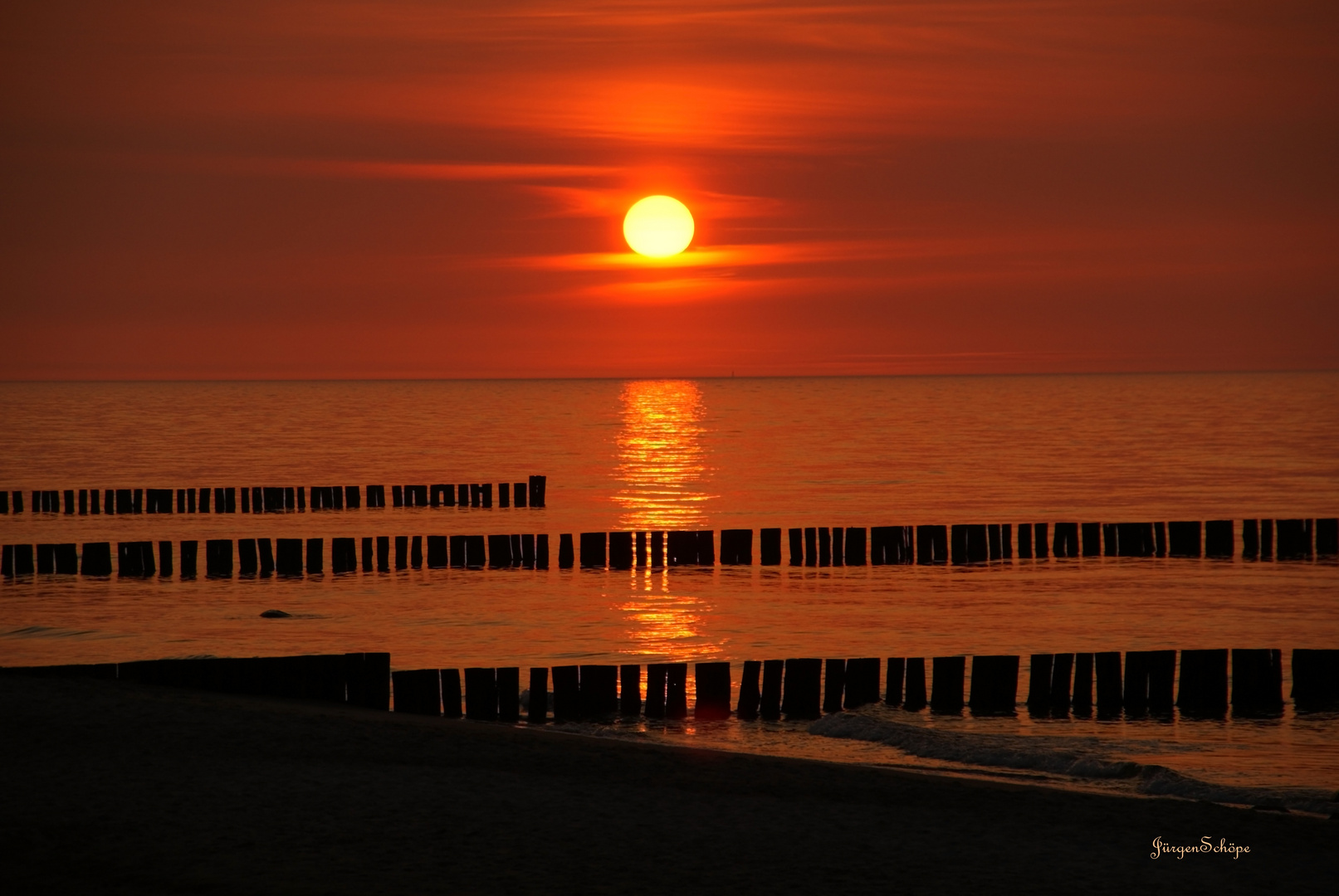 Einer der schönsten Sonnenuntergänge Deutschlands