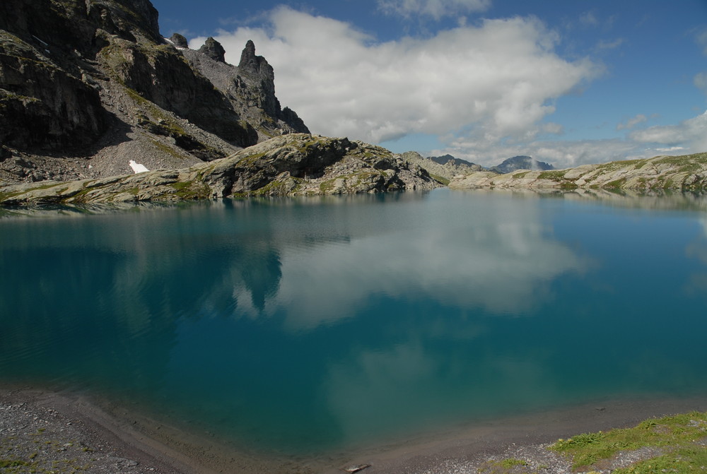 einer der Seen bei der 5 Seen-Wanderung bei Wangs CH