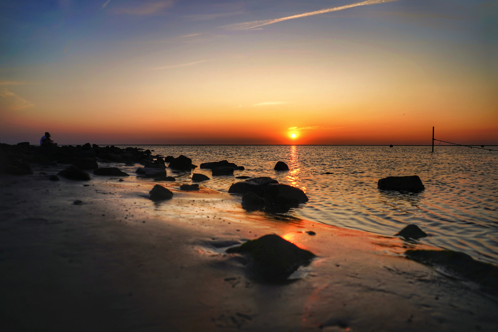 Einer der vielen Sonnenuntergänge auf Borkum 