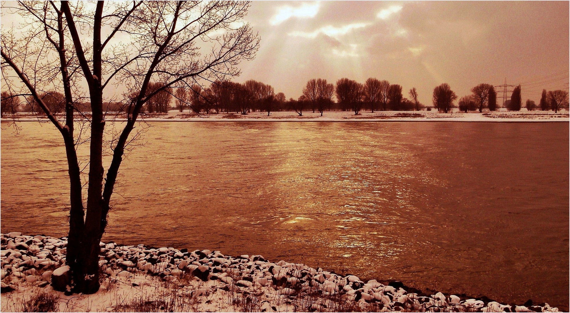 Eines Abends am Rhein