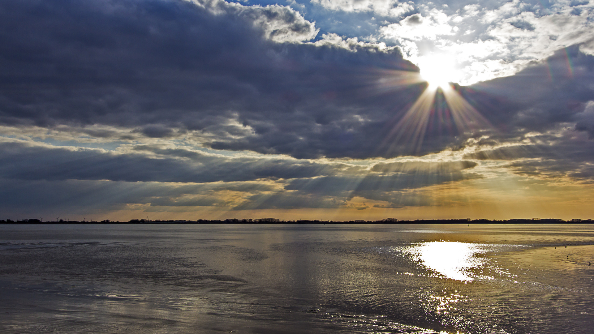 Eines Abends an der Elbe