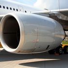 Eines der 4 Strahltriebwerke des A340 - 600