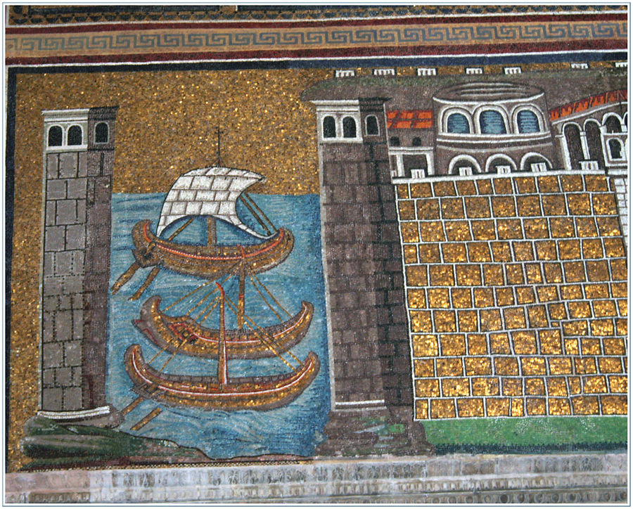 Eines von den wunderbaren Mosaiken in Ravenna