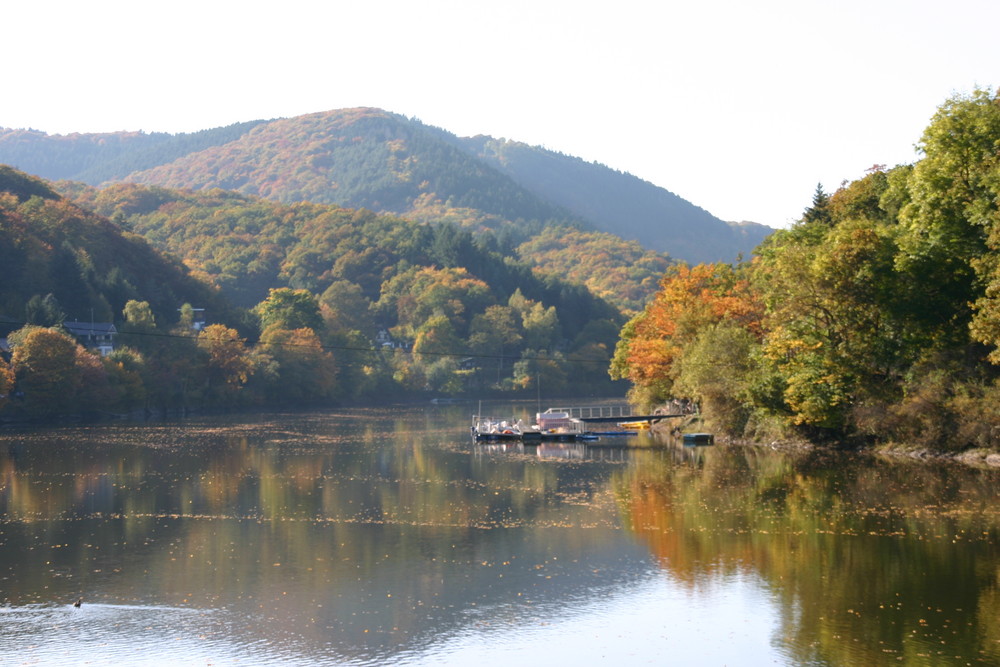 einfach nur schön: der Rursee bei Heimbach in der Eifel