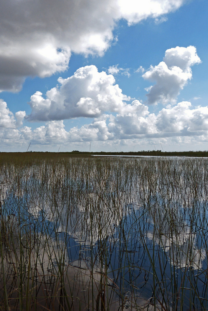 Einfach Wolken gespiegelt