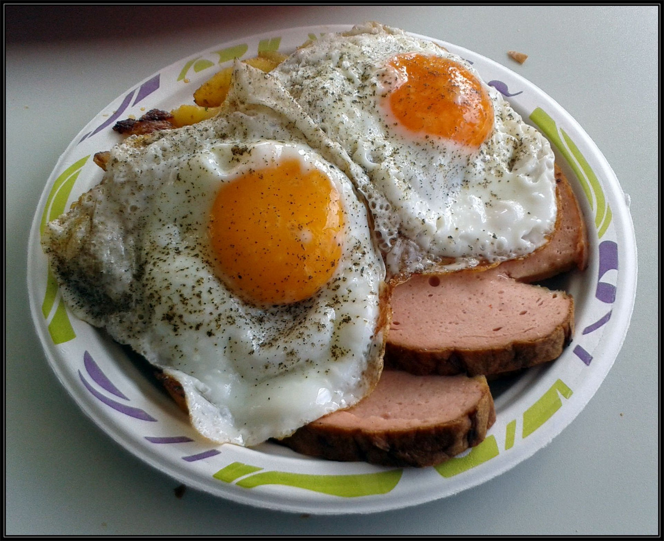 "Einfaches Handybild und einfaches Essen"