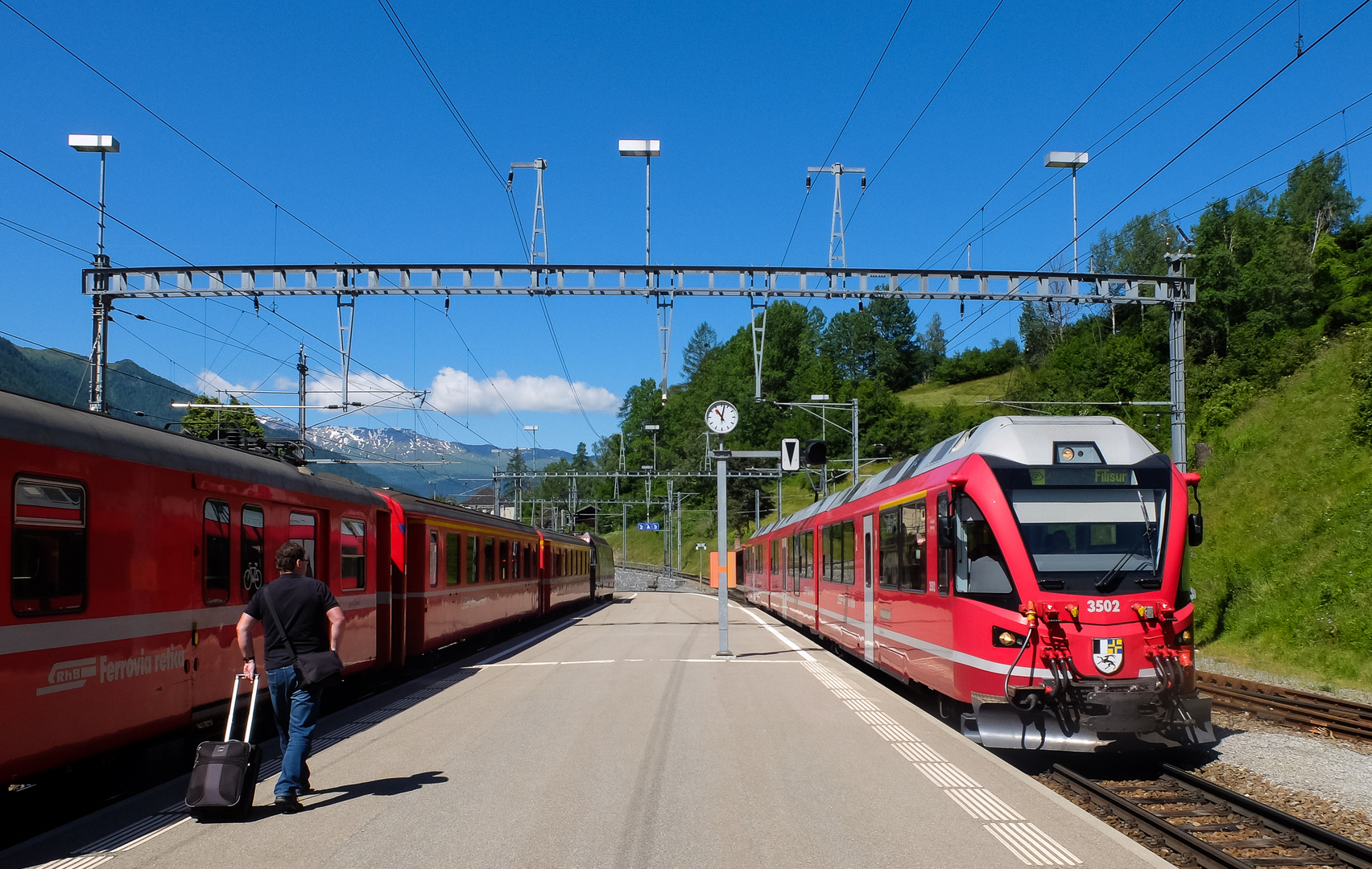 Einfahrt des Davos-Pendlers