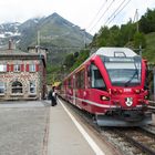 Einfahrt des Zuges nach Tirano