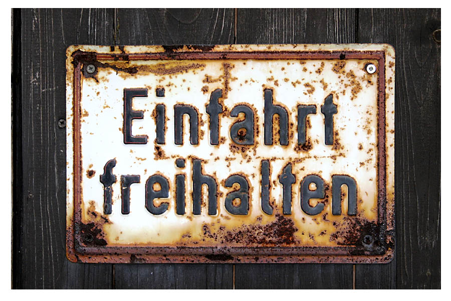 Einfahrt Freihalten