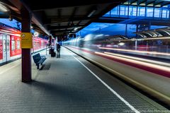 Einfahrt ICE in Hbf Ulm