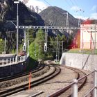 Einfahrt in den Bahnhof Filisur