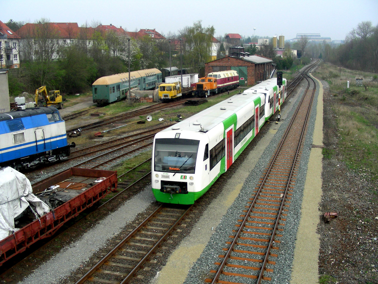 Einfahrt in den Bahnhof Ilmenau