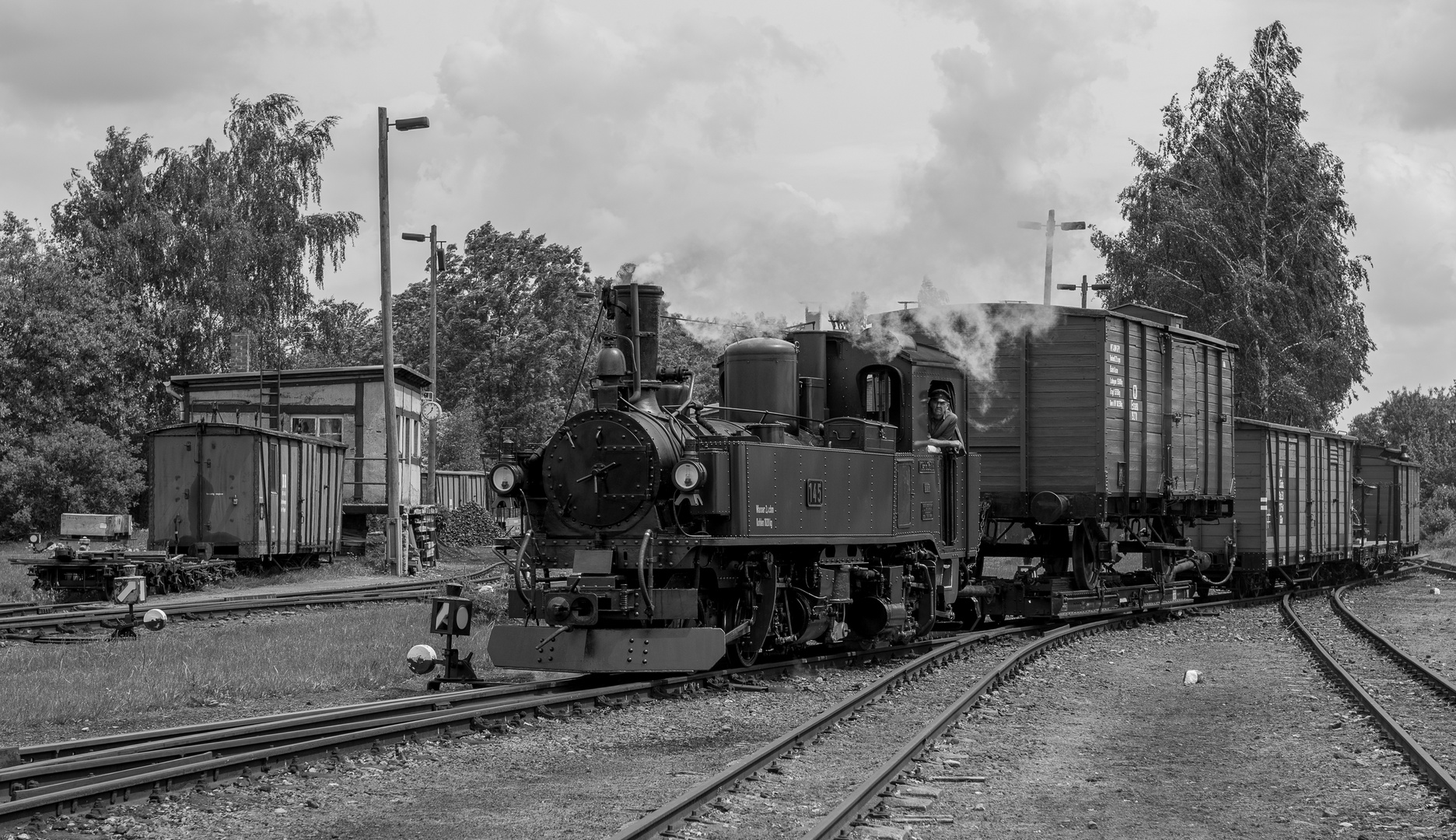 Einfahrt in den Bahnhof Mügeln